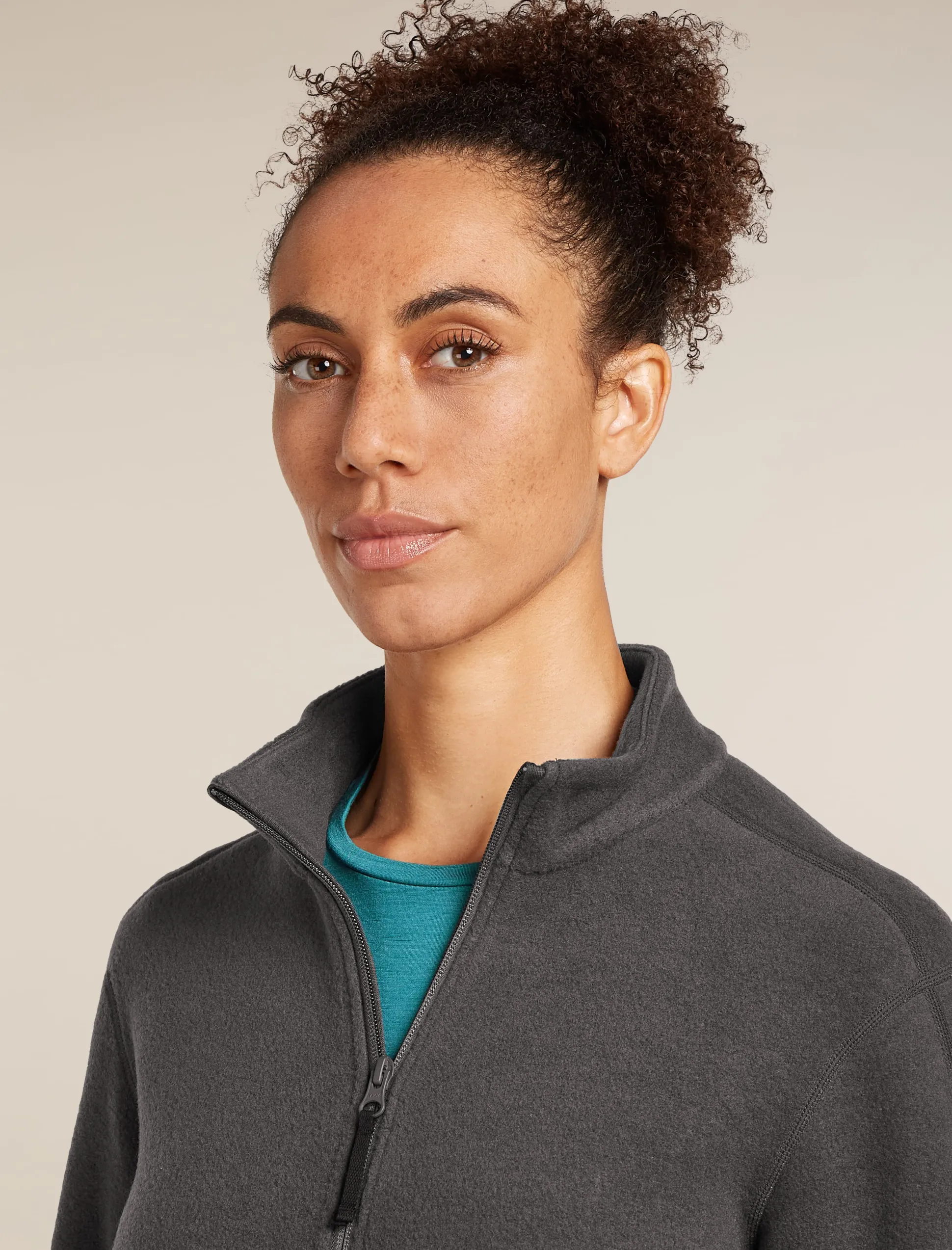 800 Classic Pile LS Zip W Obsidian