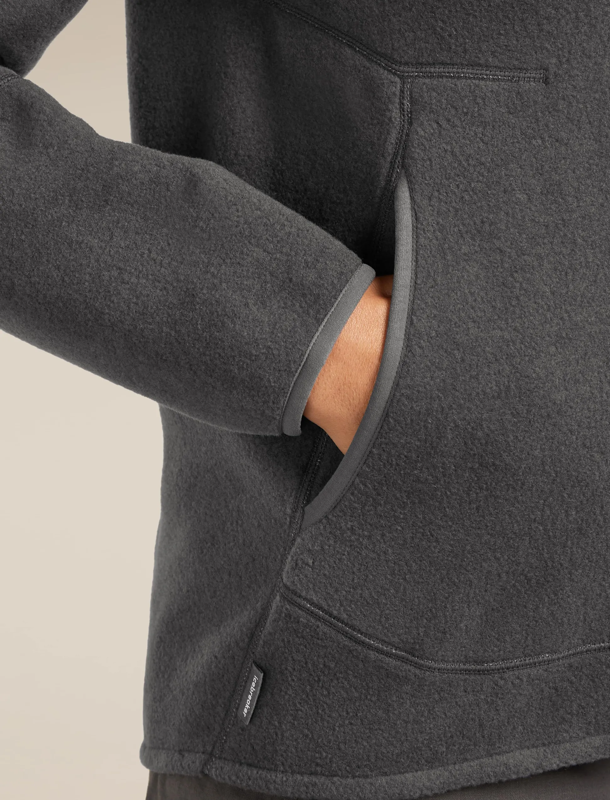 800 Classic Pile LS Zip W Obsidian