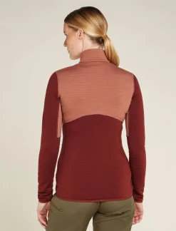 400 Realfleece Descender LS Zip Woman - Cedar Wood / Port