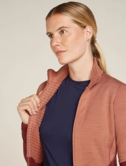 400 Realfleece Descender LS Zip Woman - Cedar Wood / Port