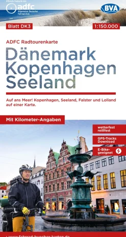 ADFC-Radtourenkarte Dänemark/Kopenhagen/Seeland 1:150.000
