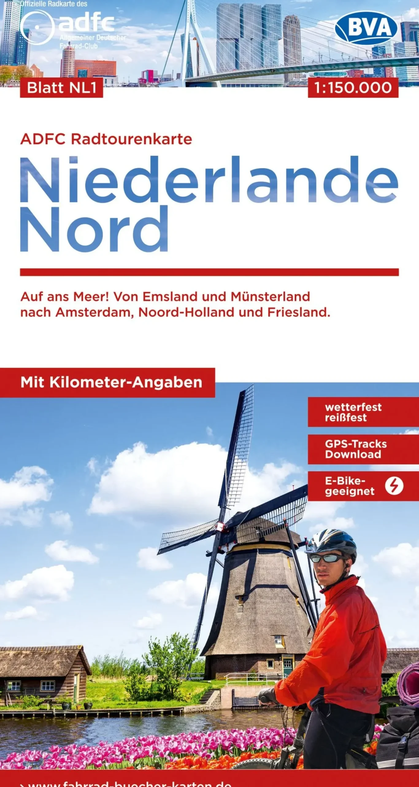 ADFC-Radtourenkarte Niederlande Nord 1:150.000