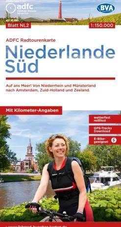 ADFC-Radtourenkarte Niederlande Süd 1:150.000