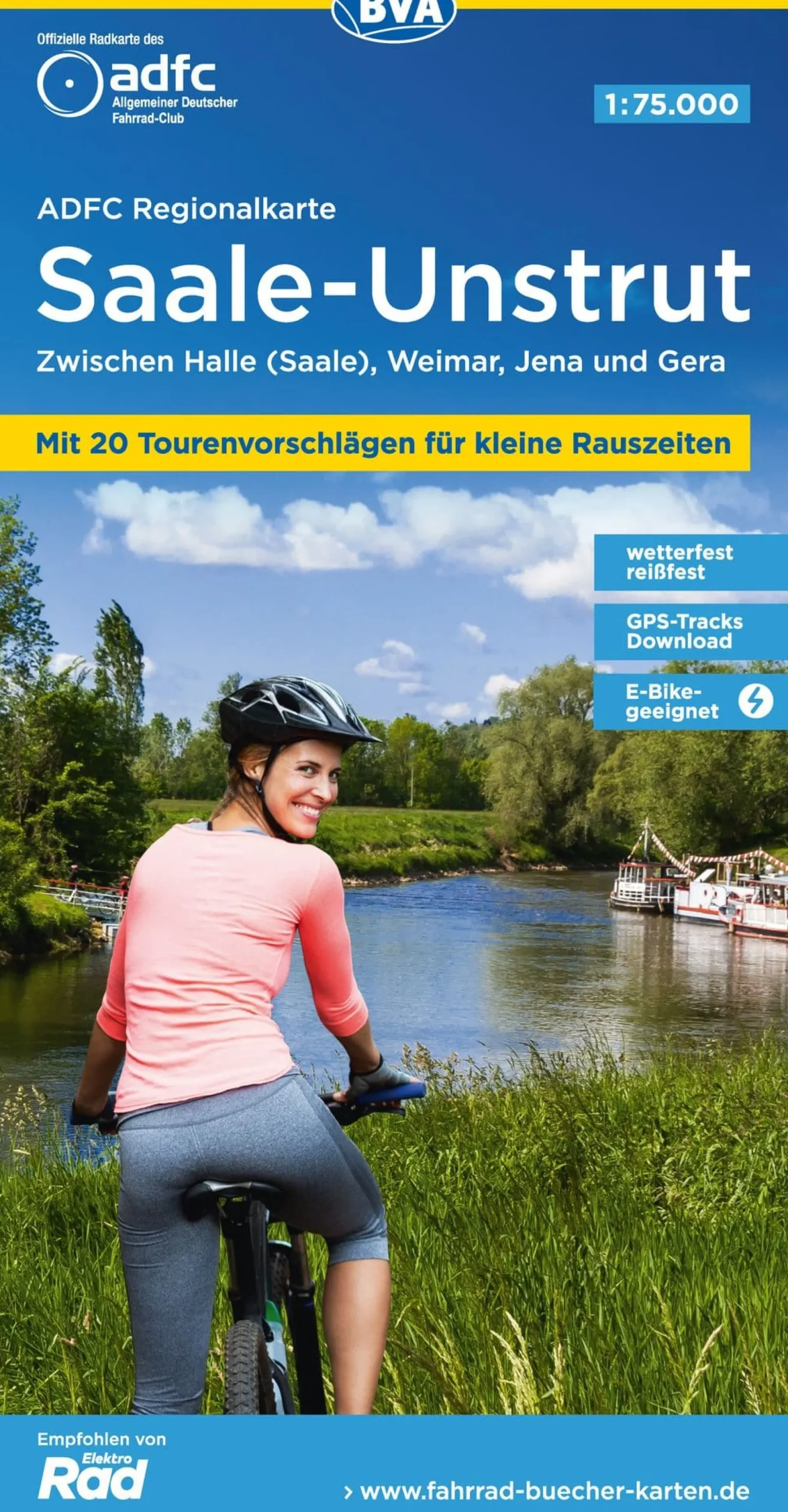 ADFC-Regionalkarte Saale-Unstrut 1:75.000
