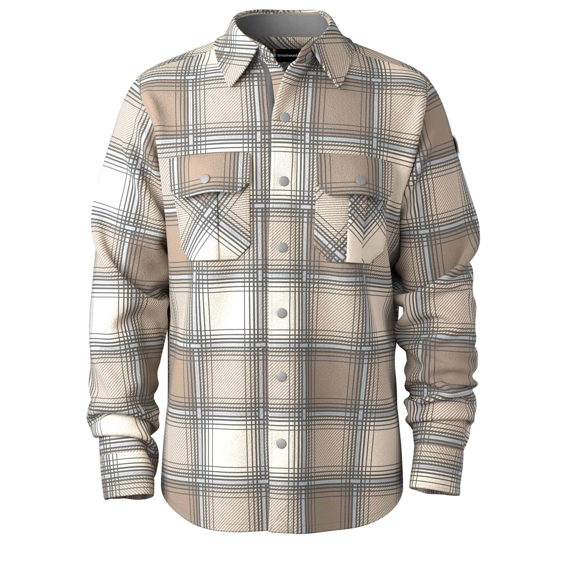 Anchor Line Shirt Jacke - Almond Plaid