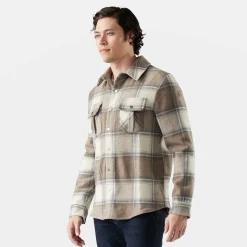 Anchor Line Shirt Jacke - Almond Plaid