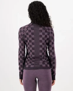 Ascender Seammock Neck LS W Mauve/Black