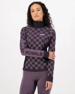 Ascender Seammock Neck LS W Mauve/Black