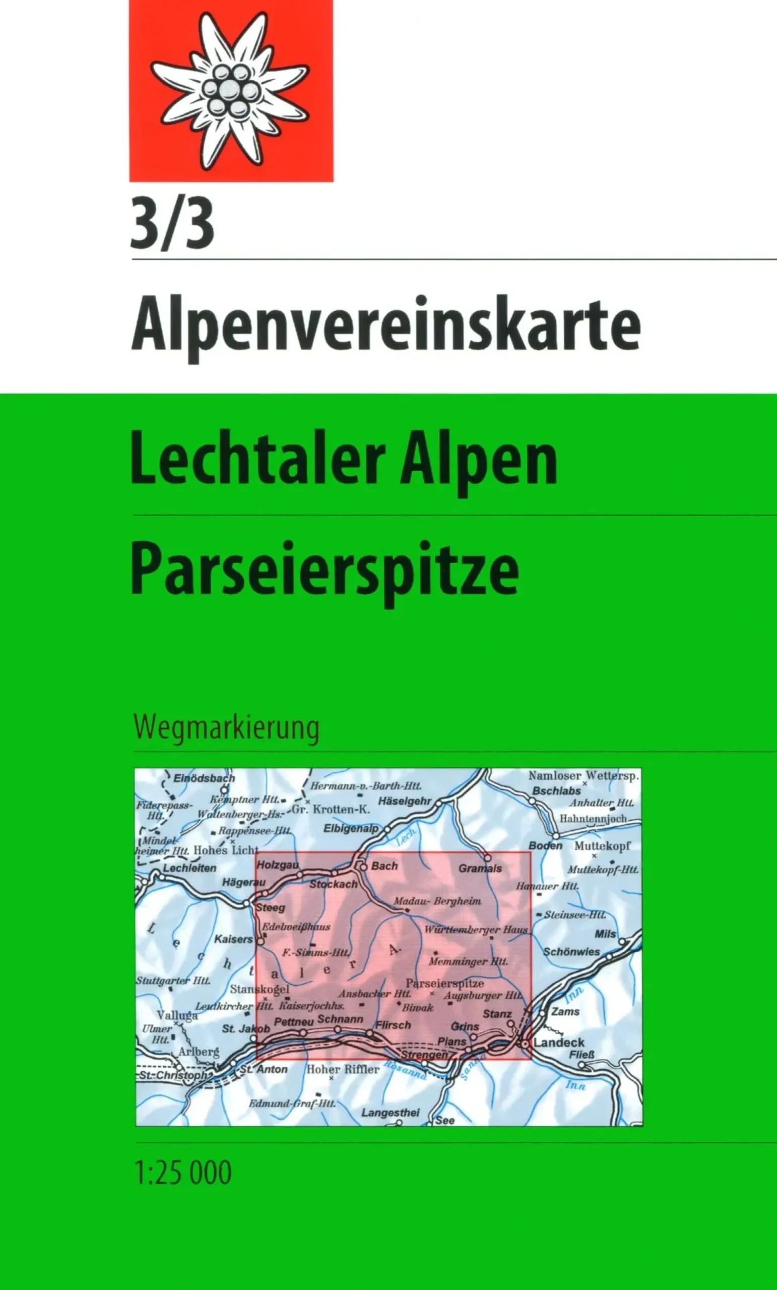 AV Karte 3/3 - Lechtaler Alpen, Parseierspitze