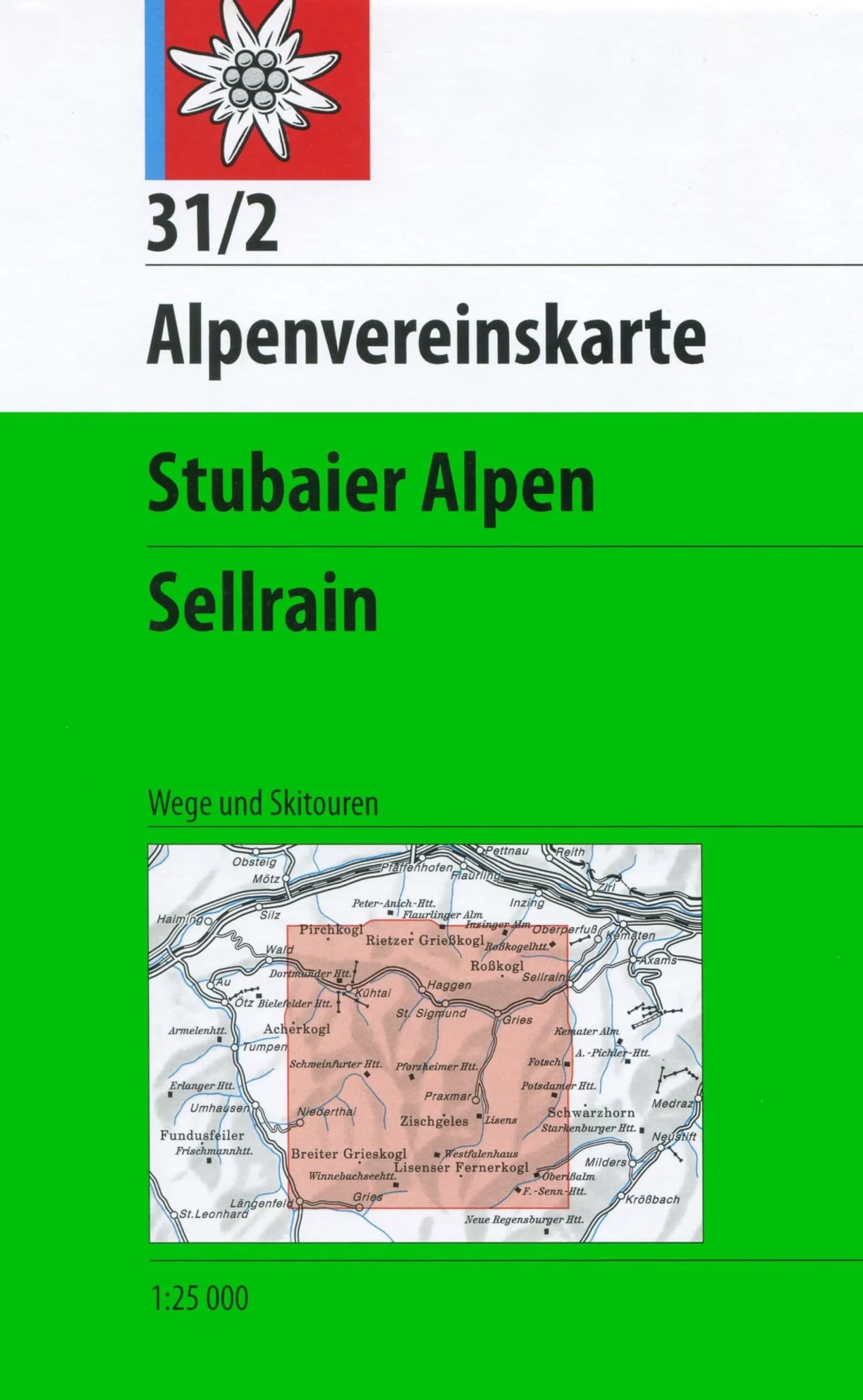 AV-Karte 31/2 - Stubaier Alpen, Sellrain