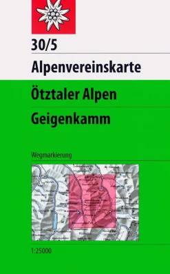 AV-Karte 30/5 - Ötztaler Alpen, Geigenkamm