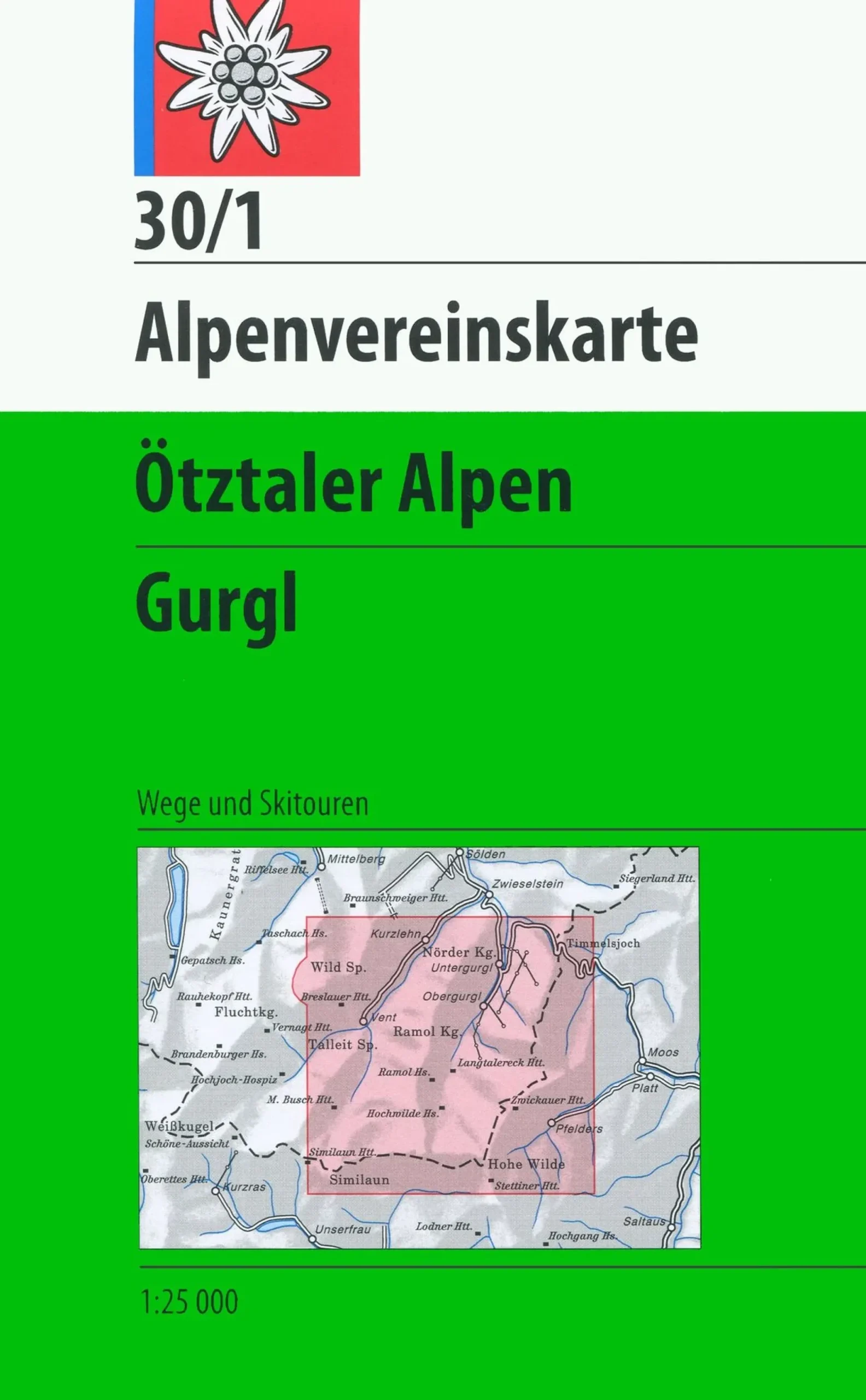 AV-Karte 30/1 - Ötztaler Alpen, Gurgl