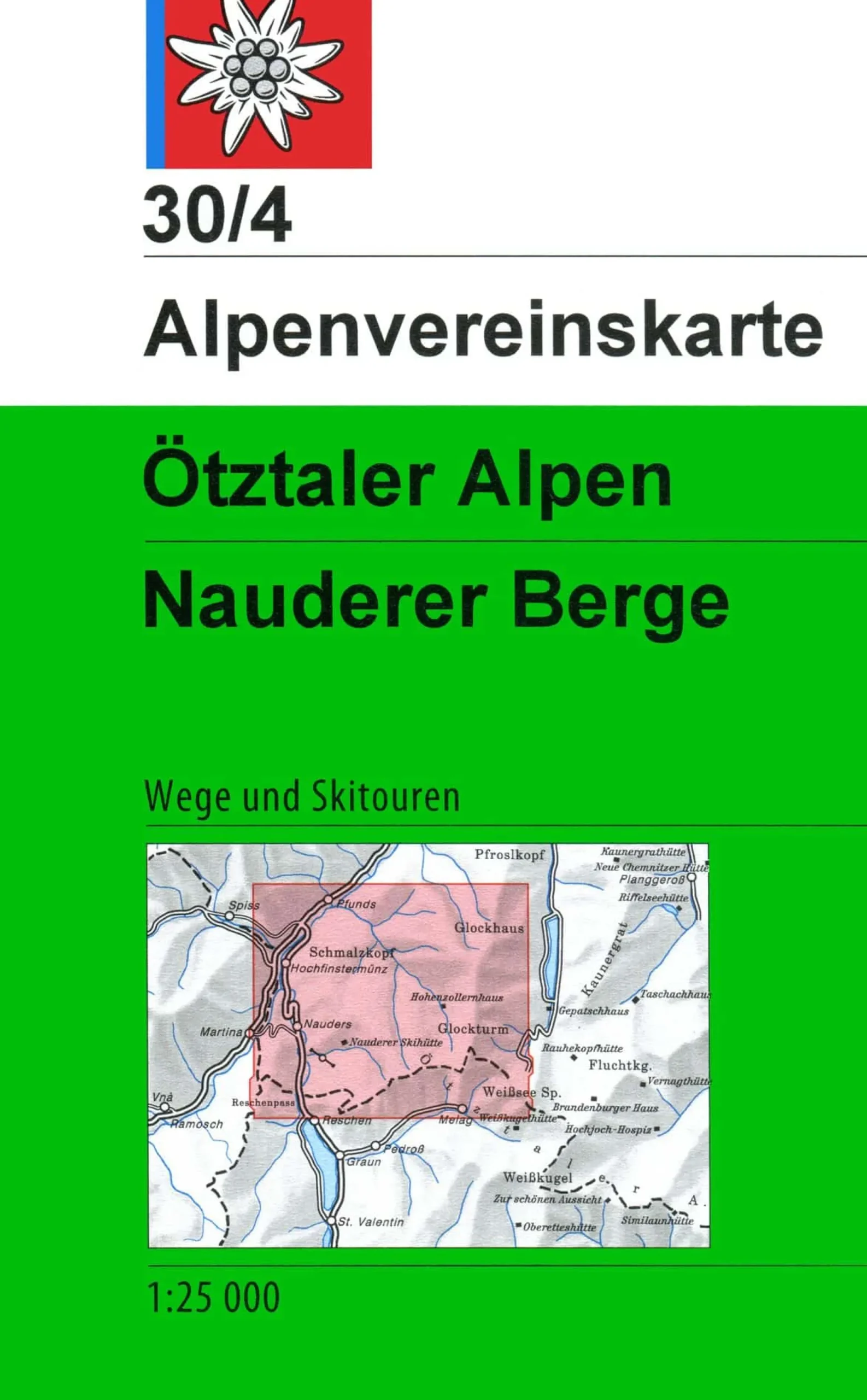 AV-Karte 30/4 - Ötztaler Alpen, Nauderer Berge