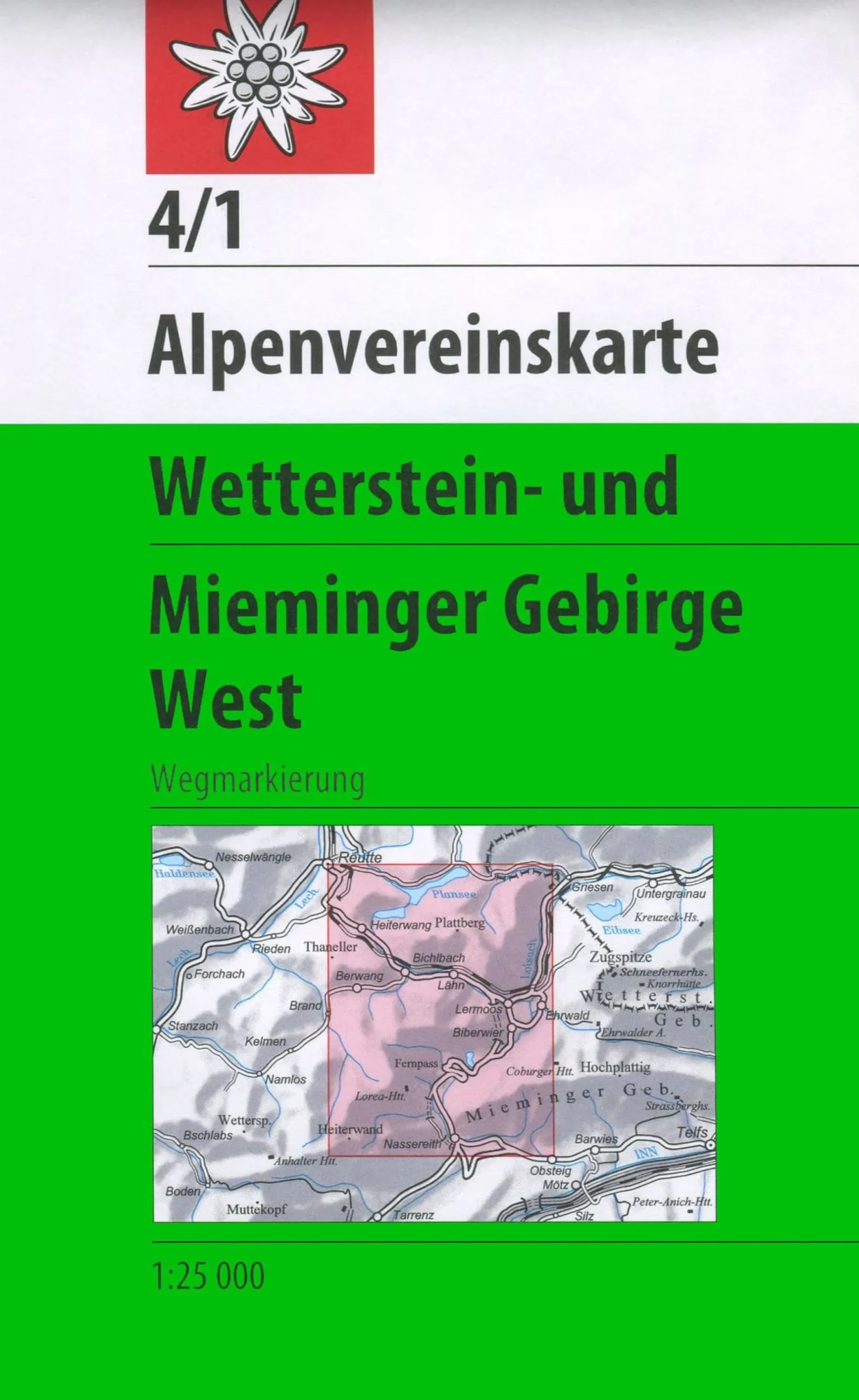 AV-Karte 04/1 - Wetterstein-Mieminger Gebirge, West