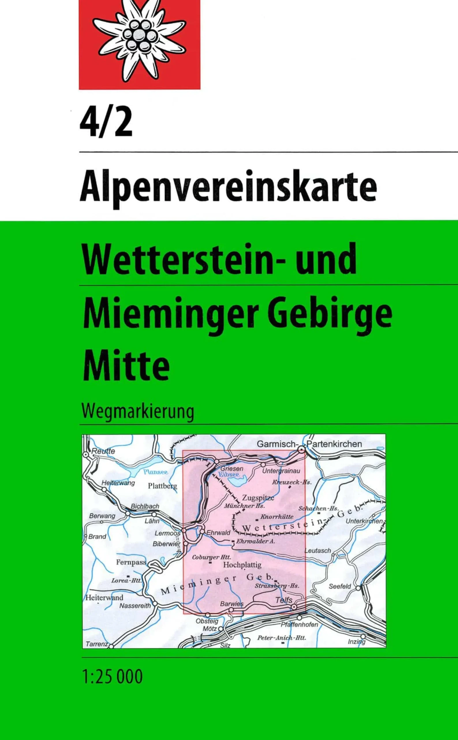 AV-Karte 04/2 - Wetterstein-Mieminger Gebirge, Mitte