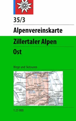 AV-Karte 35/3 - Zillertaler Alpen Ost W/S