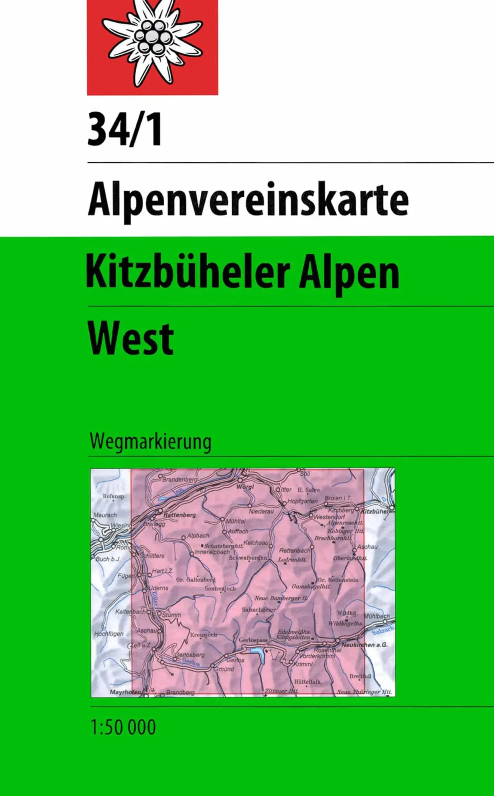 AV-Karte 34/1 Kitzbühler Alpen, West