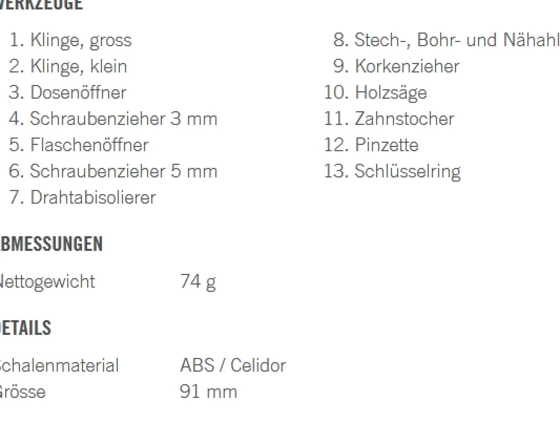 Camper Taschenmesser