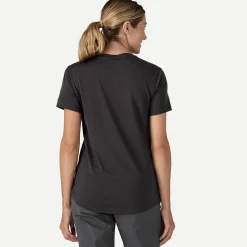 Capilene Cool Merino Blend Graphic Shirt Woman - Black