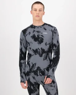 Cascade Merino LS Mountain Pixel Grey