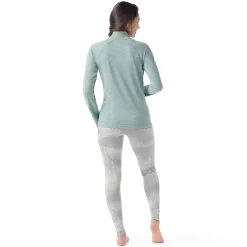 Classic Thermal Merino Base Layer W 1/4 Zip - Arctic Green