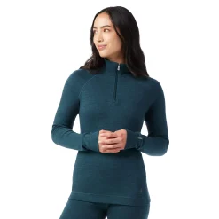 Classic Thermal Merino Base Layer W 1/4 Zip -Twilight Blue