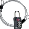 3-Dial TSA Lock and Cable - graphite