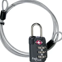 3-Dial TSA Lock and Cable - graphite