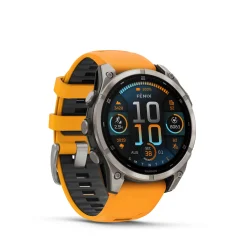 Fenix 8 47mm AMOLED Sapphire Graphit/Titanium - Armband Orange