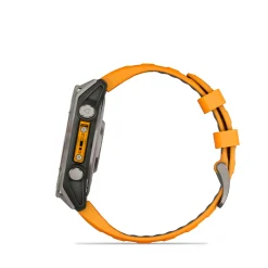 Fenix 8 47mm AMOLED Sapphire Graphit/Titanium - Armband Orange