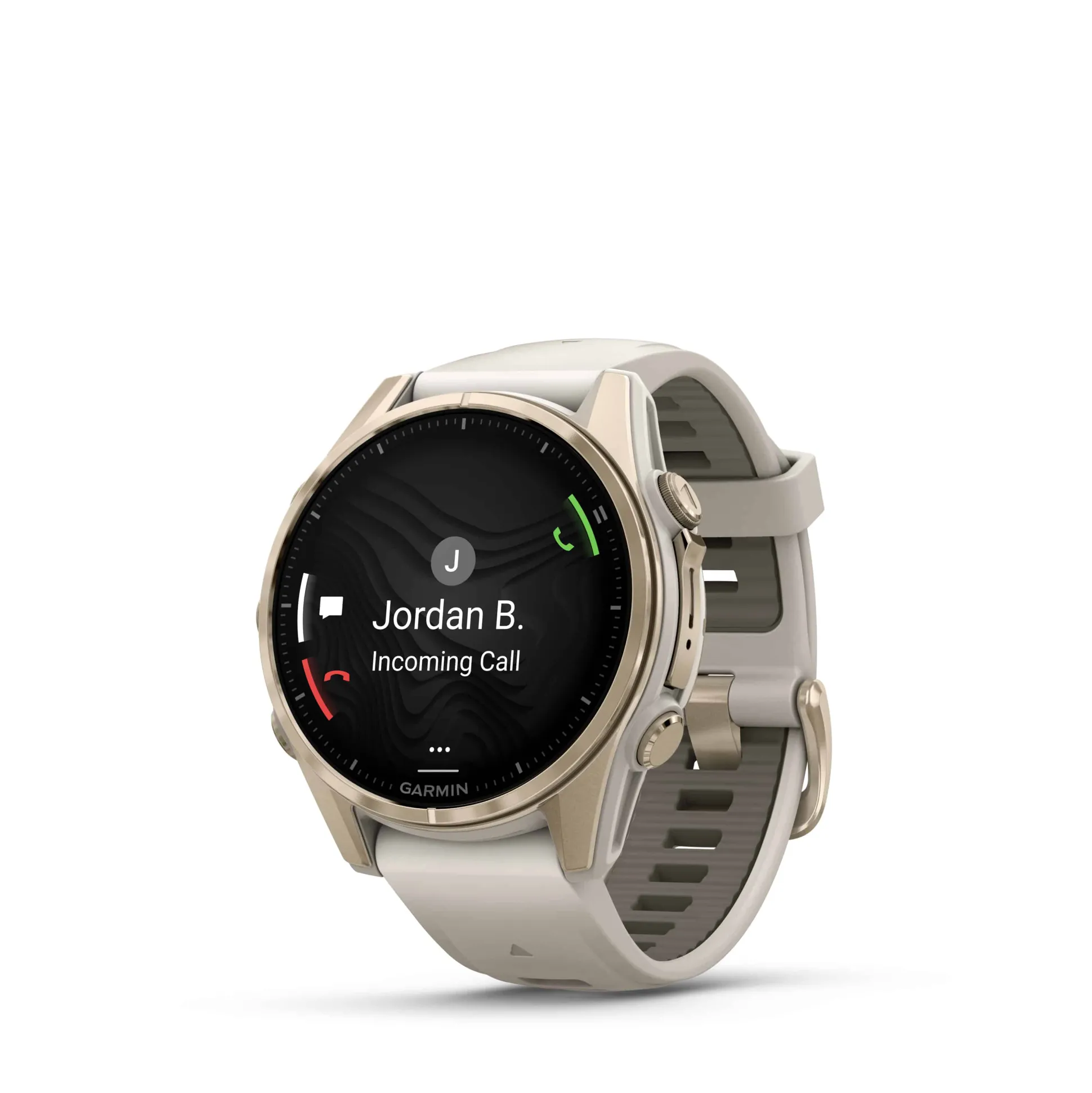 Fenix 8 43mm AMOLED Sapphire Nebelgrau/Softgold - Armband Nebelgrau