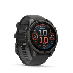 Fenix 8 47mm AMOLED Sapphire Schwarz/Carbongrau - Armband Schwarz