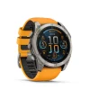 Fenix 8 51mm AMOLED Sapphire Graphit/Titanium - Armband Orange