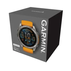 Fenix 8 51mm AMOLED Sapphire Graphit/Titanium - Armband Orange