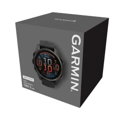 Fenix 8 43mm AMOLED Sapphire Schwarz/Carbongrau - Armband Schwarz
