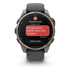 Fenix 8 Pro 47mm Sapphire, Schwarz/Titan - Silikon