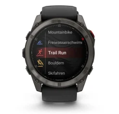 Fenix 8 Pro 51mm Sapphire, Schwarz/Titan - Silikon