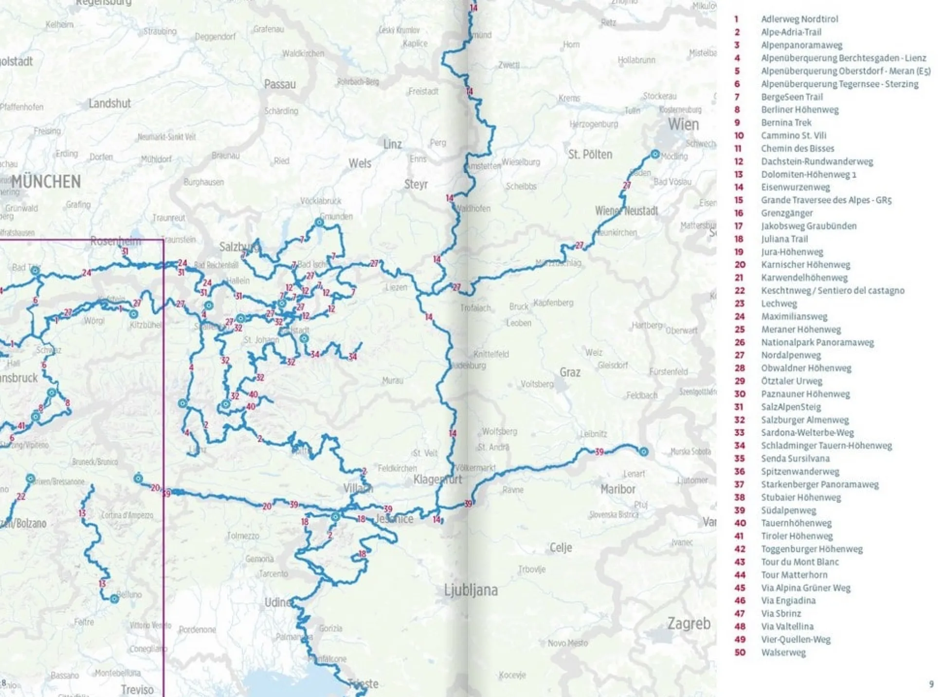Fernwanderwege Alpen