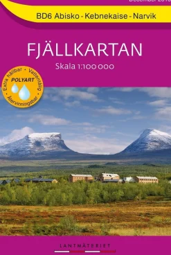 Fjällkartan BD6, Abisko, Kebnekaise, Narvik 1:100.000
