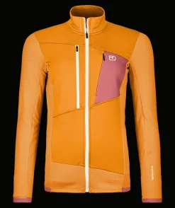 Fleece Grid Jacket W Autumn Leaves