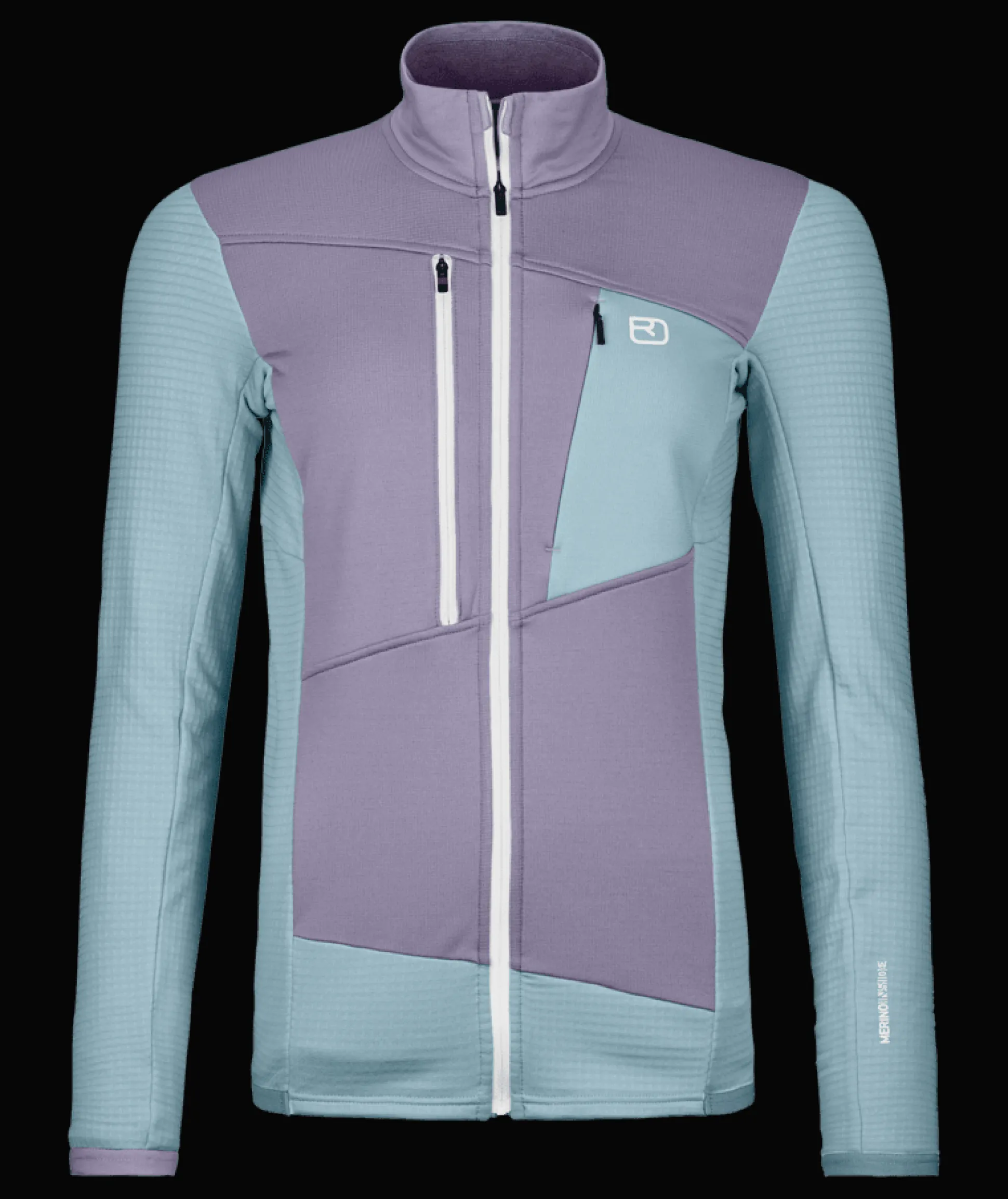 Fleece Grid Jacket W Glacier Grey