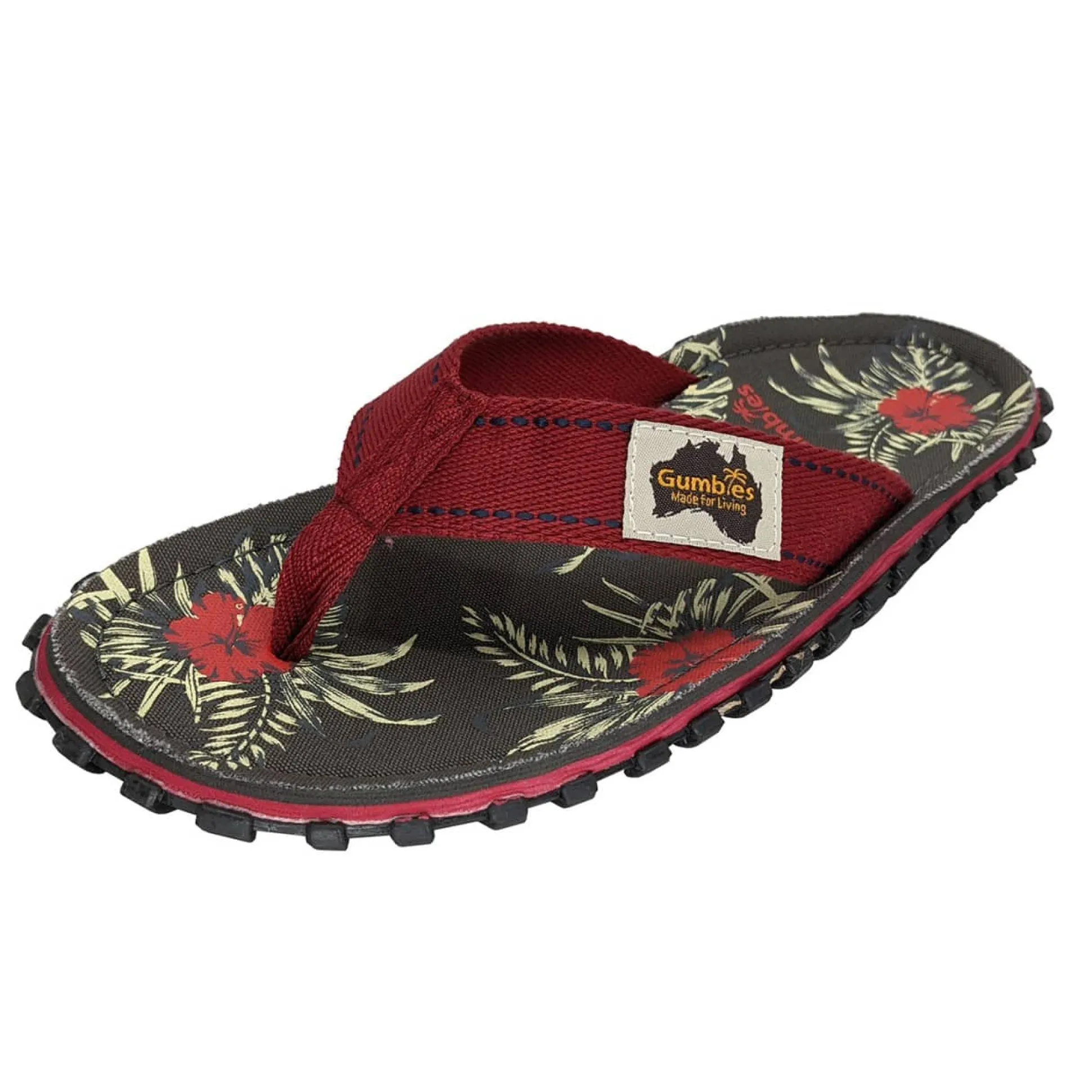 Gumbies Original W Grey Hibiscus