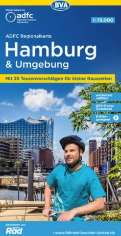 Hamburg und Umgebung Fahrradkarte, Auflage 2020