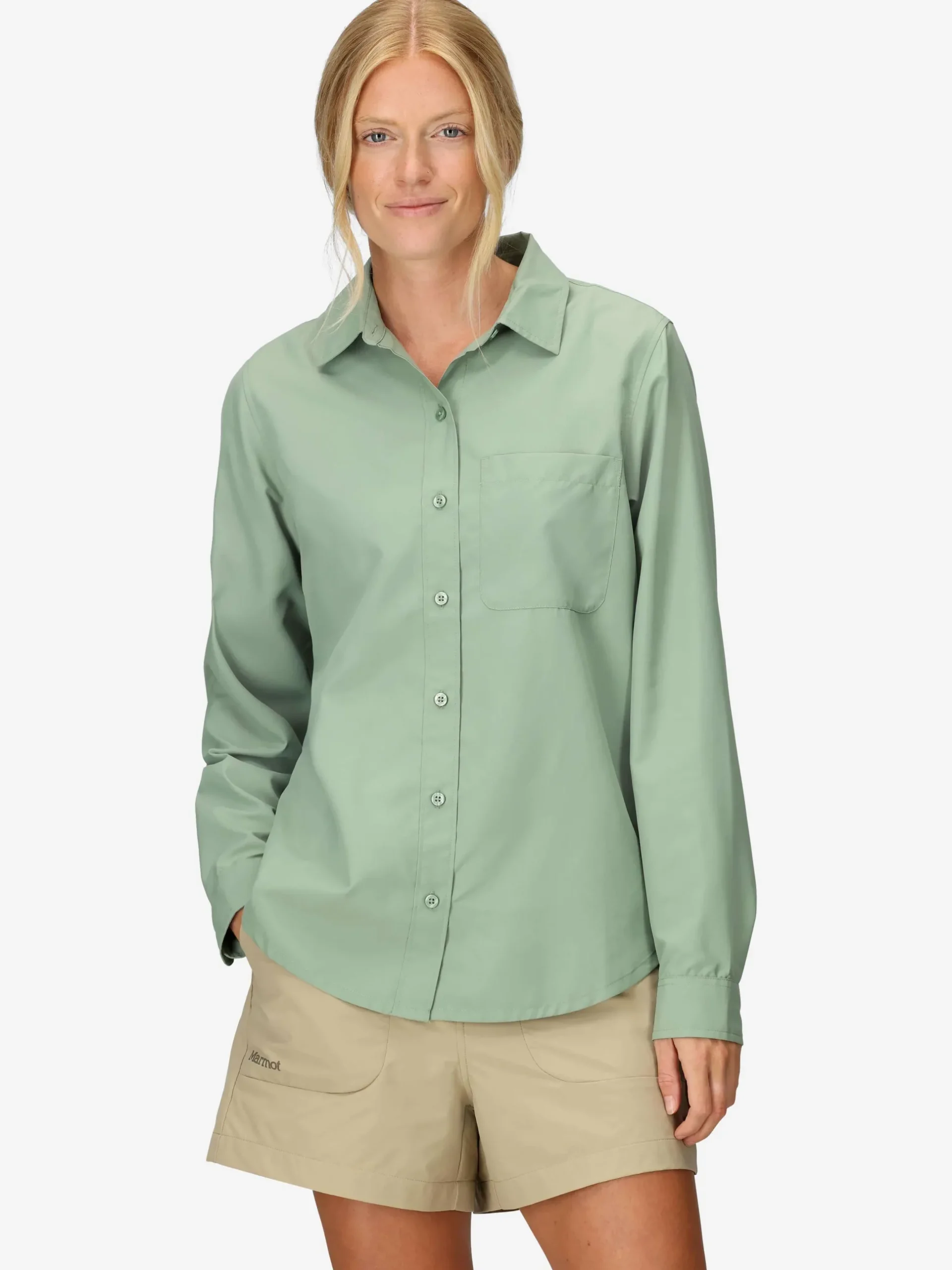 Hemd Airexchange Solarshield - W Agate Green