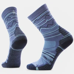 Hike Mountain Range Pattern Crew Socks - Nightfall Blue