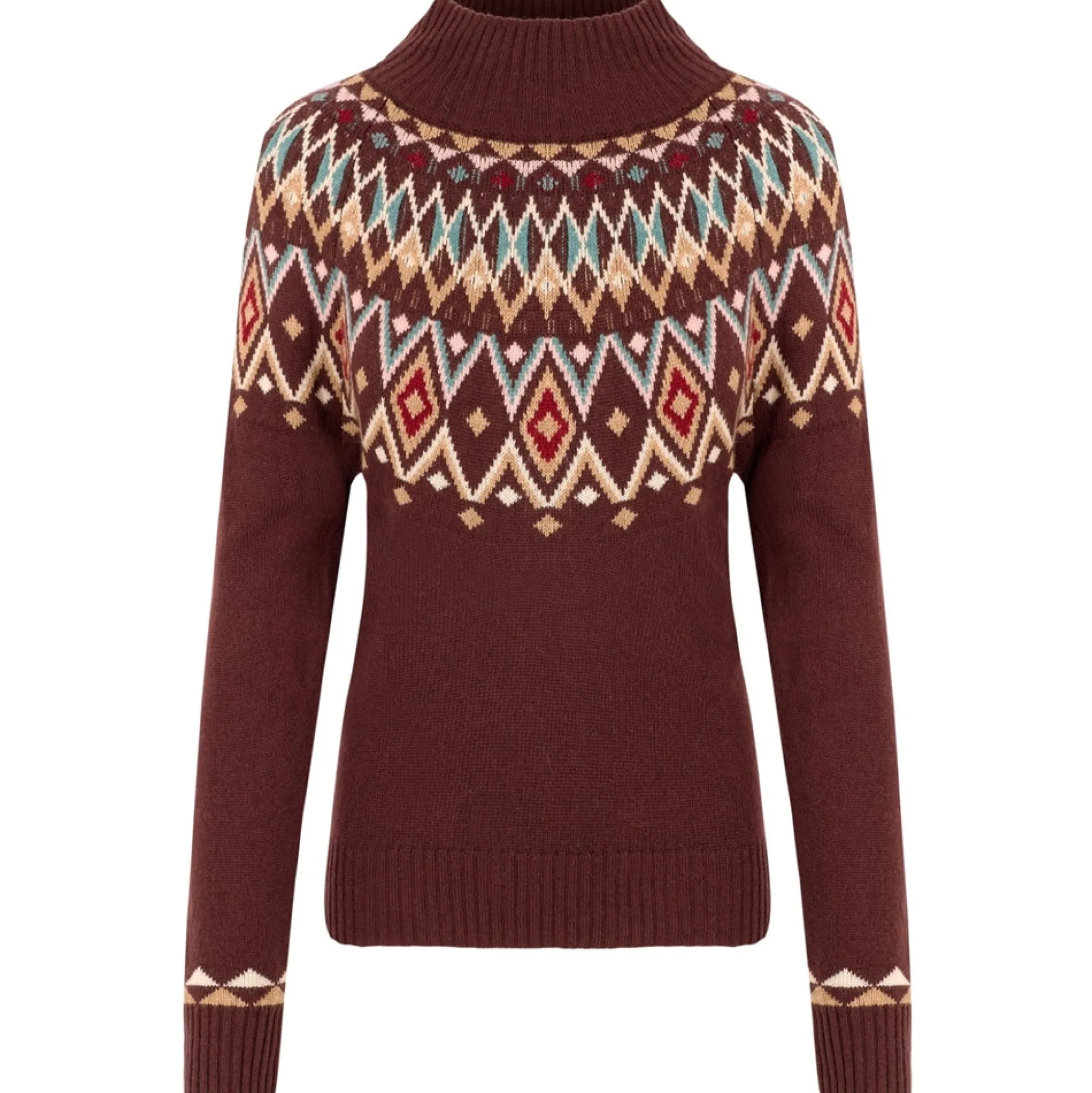 Indu Eco Mock Neck W merlot