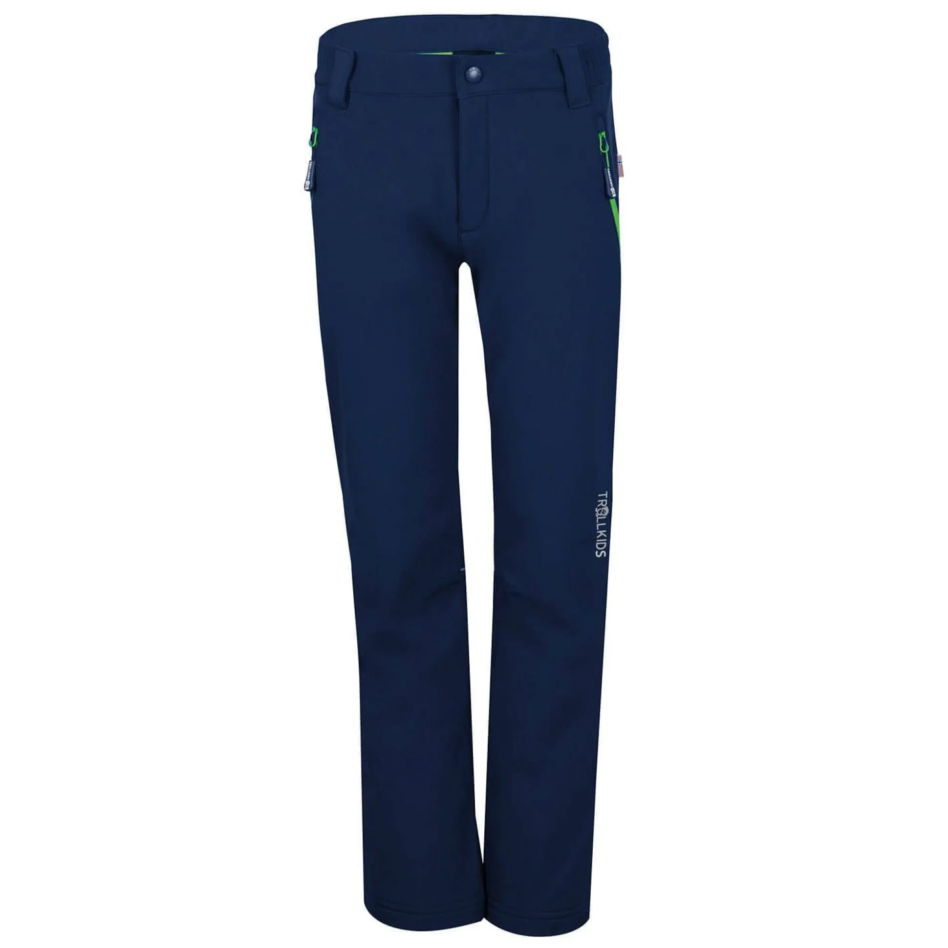 Kids Fjell Softshell Pant Navy/Green