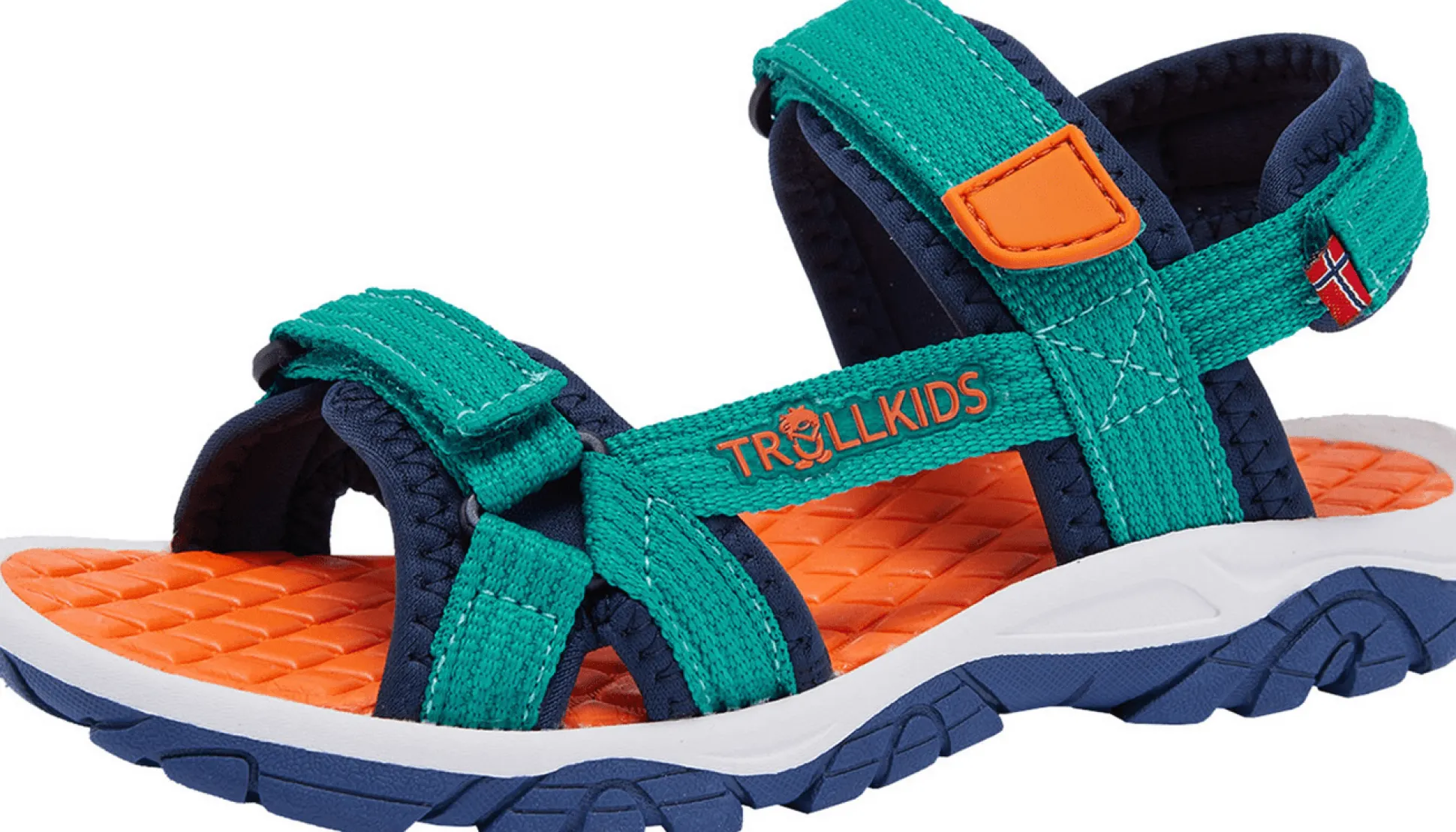Kids Oslofjord Sandal Lake Blue/Bright Orange