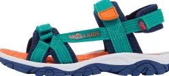 Kids Oslofjord Sandal Lake Blue/Bright Orange