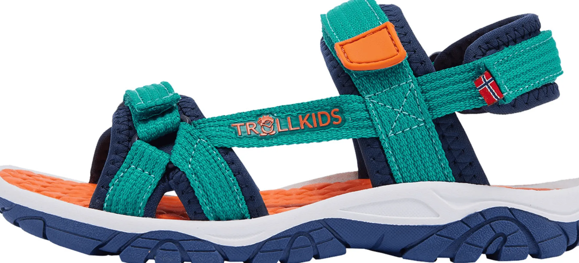 Kids Oslofjord Sandal Lake Blue/Bright Orange